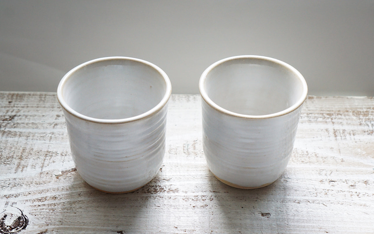 SHIRAHAGI湯呑み2個セット(陶器)
