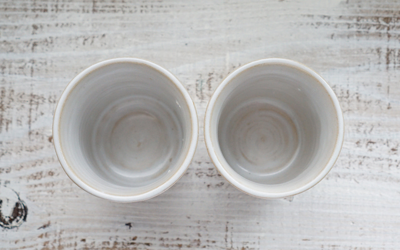 SHIRAHAGI湯呑み2個セット(陶器)