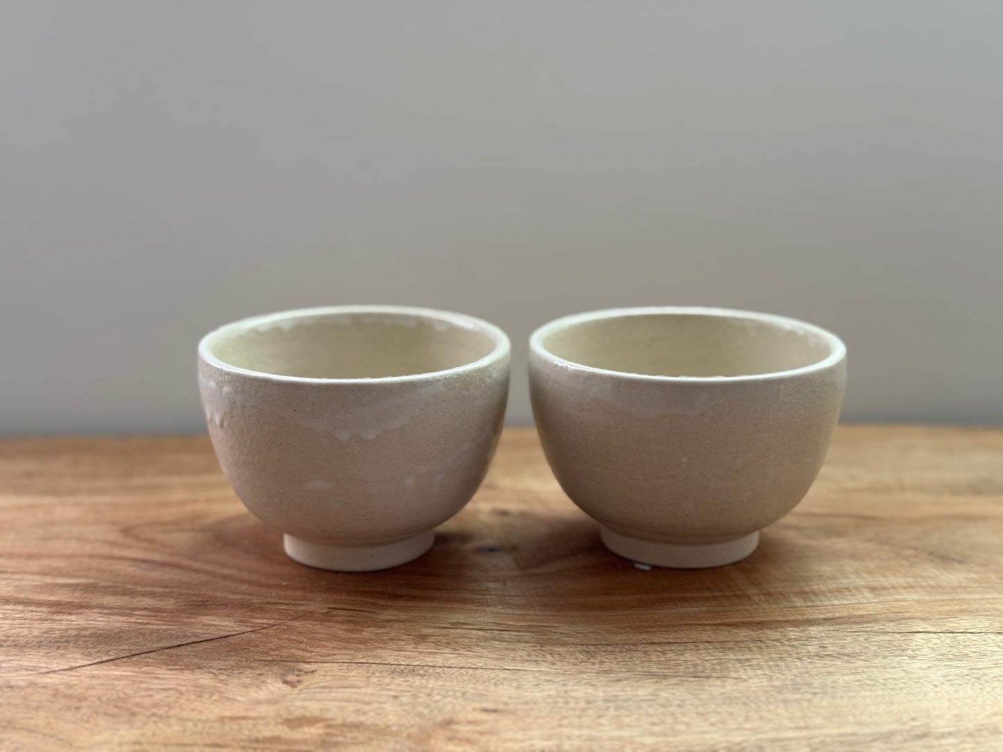 秋の白いお茶碗セット