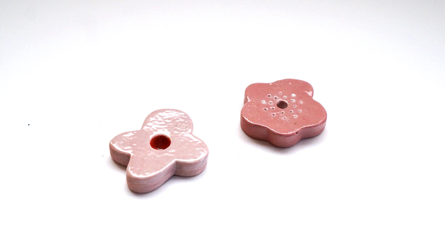 お花の箸置き　２個セットD（陶器）