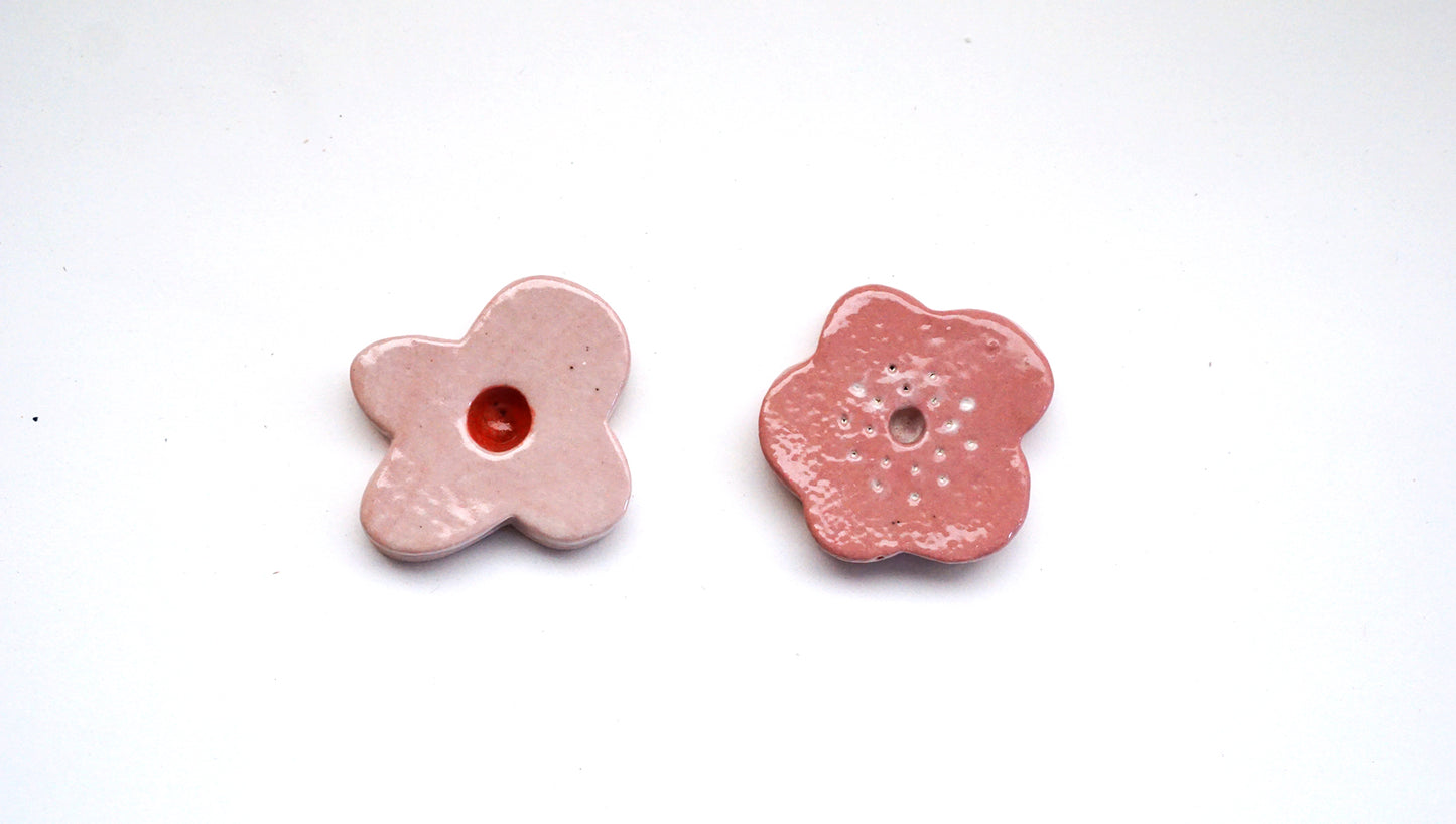 お花の箸置き　２個セットD（陶器）
