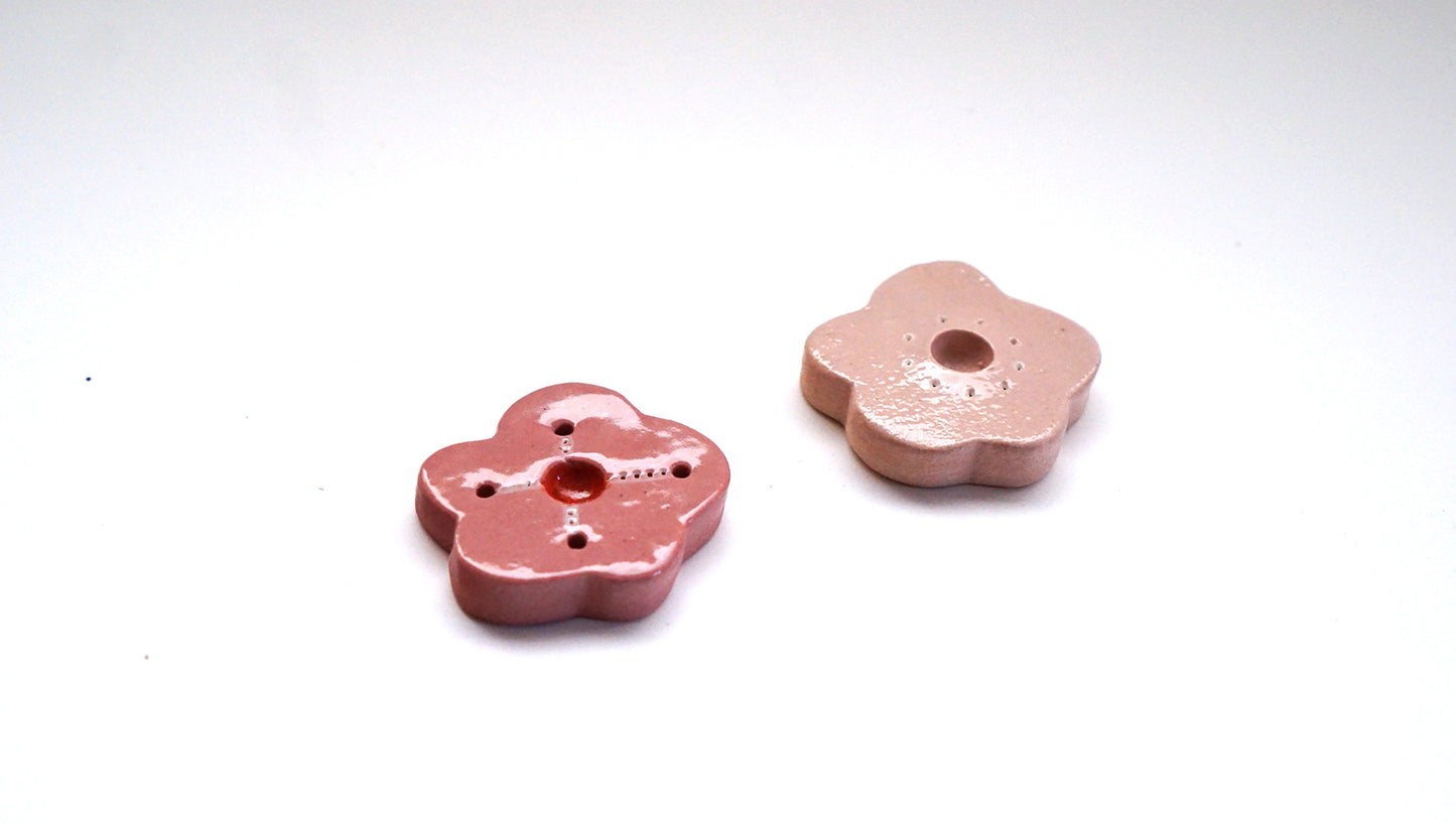 お花の箸置き　２個セットE（陶器）
