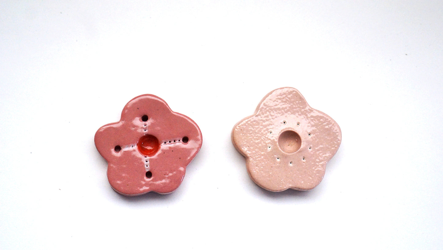 お花の箸置き　２個セットE（陶器）