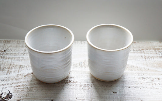 SHIRAHAGI湯呑み２個セット（陶器）　