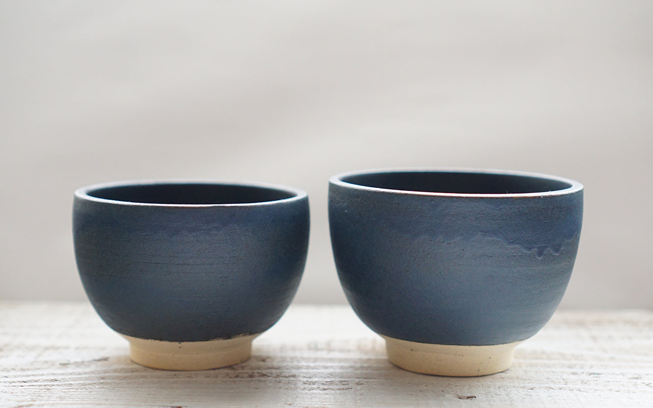 KUROMATTO大小お茶碗セット（陶器）