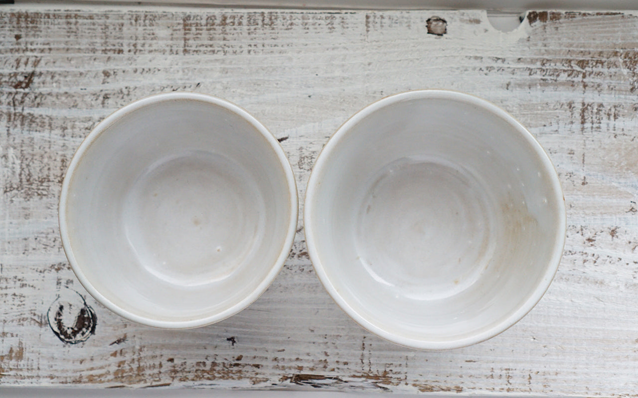 SHIRAHAGI大小お茶碗セット（陶器）